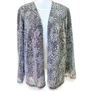 DRESSBARN | New Year’s Eve Plus Size Silver Sparkling Dress Jacket Sz 16 W